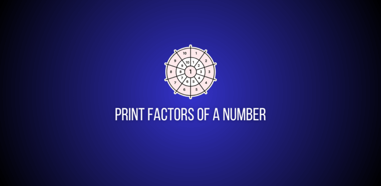 Featured Image of a question to print factors of a number on leetcode
