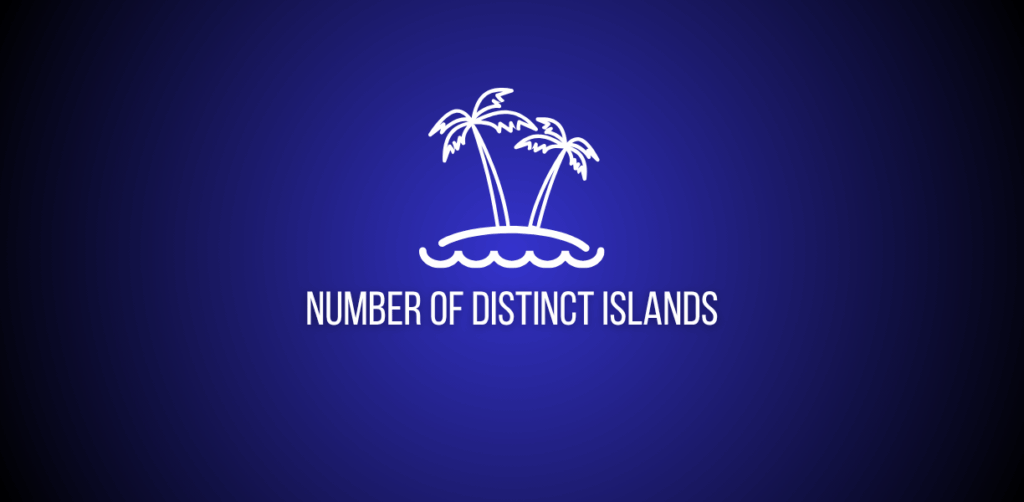 Featured Image of a question of number of distinct islands on leetcode