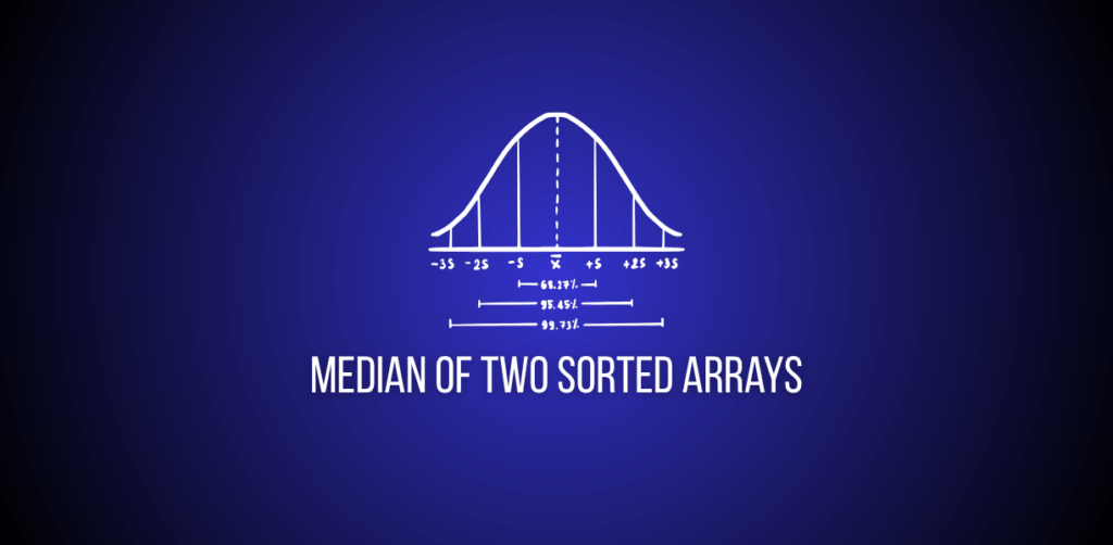 Featured image of a question to find median of two sorted arrays