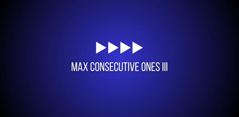 Featured image of a question to solve max consecutive ones 3