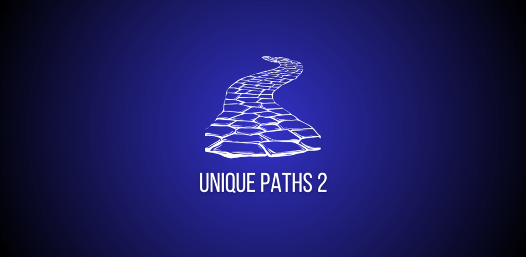 Featured image of a question to solve unique paths 2 on leetcode